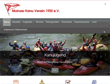 Tablet Screenshot of mainzer-kanuverein.de